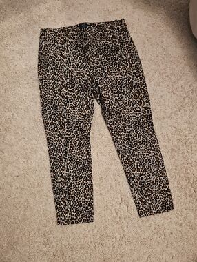J. Crew Leopard-Print Winnie Pant - Tan & Black